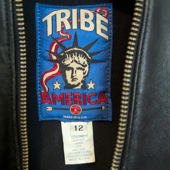 Custom Tribe America Leather Jacket - Picture 11 of 16